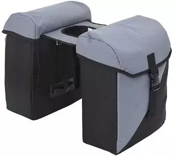 vidaXL Fahrradtasche Polyester grau/schwarz, 31,5x15,5x40cm (42008089)