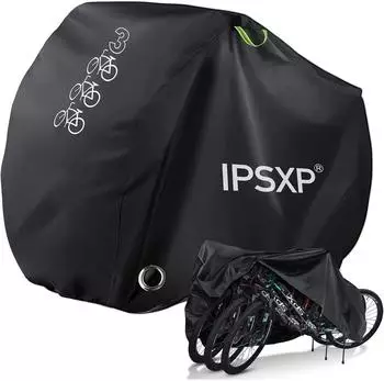 LuxusKollektion Fahrradabdeckung wasserdicht 210D Oxford, schwarz, 208x112x110cm, 3 Fahrr&auml;der