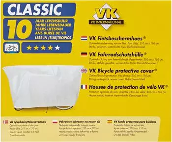VK Fahrradschutzh&uuml;lle Classic wei&szlig; mit &Ouml;sen 110x210cm