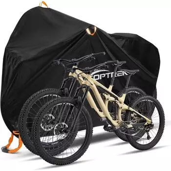 LuxusKollektion Fahrradabdeckung für 2 Fahrräder, wasserdicht, 210D Oxford-Gewebe, 210x110x95cm
