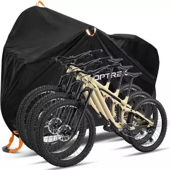 LuxusKollektion Fahrradabdeckung f&uuml;r 2 Fahrr&auml;der, 210D Oxford, wasserdicht, 210x110x95cm