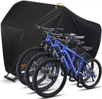 LuxusKollektion Fahrradabdeckung 420D Oxford-Gewebe wasserdicht für 3 Fahrräder
