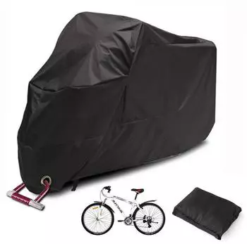 LuxusKollektion Fahrradabdeckung 200x70x110cm, 210T Oxford, schwarz, mit Aufbewahrungstasche