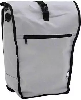 vidaXL Fahrradtasche f&uuml;r Gep&auml;cktr&auml;ger 20L, grau, Polyester