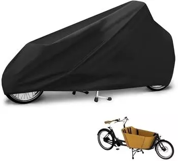 LuxusKollektion Lastenrad Abdeckung wasserdicht 600D Oxford, 285x65x115cm, schwarz