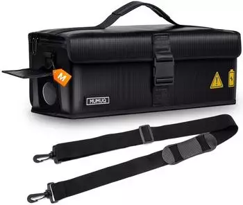LuxusKollektion E-Bike Akku-Schutztasche feuerfest 1400&deg;C, LiPo, Gr&ouml;&szlig;e M 41x13x12cm