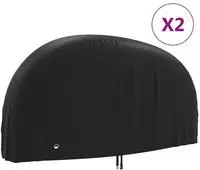 vidaXL Fahrrad-Abdeckungen 2 Stk. 200x70x110 cm 190T Oxford-Gewebe