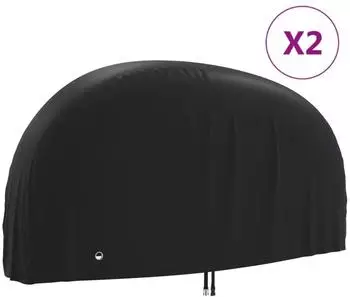 vidaXL Fahrrad-Abdeckungen 2 Stk. 200x70x110cm 190T Oxford-Gewebe (323816)