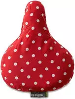 Basil 2205996000, Basil Sattel&uuml;berzug Rosa rot/wei&szlig;, 28x23x1cm