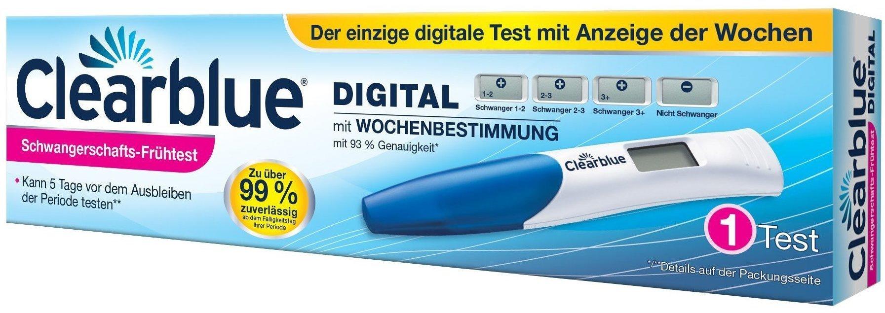 Clearblue Digital mit Wochenbestimmung (1 Stk.) Test TOP Angebote ab 7,54 €  (Dezember 2022)