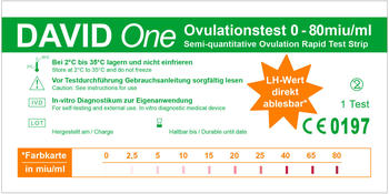 David One Ovulationstest 0-80 miu/ml mit LH-Wert Anzeige (50Stk.)