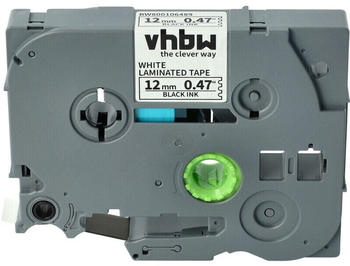 vhbw Schriftband-Kassette kompatibel mit Brother P-Touch 1400, 1500pc, 1600, 1650, 2200, 2210, 2300 Schwarz auf Blau
