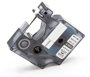 vhbw Schriftband-Kassette Ersatz für Dymo 18053 Schwarz auf Weiß 9mm