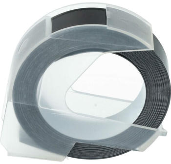 vhbw 3D Prägeband-Schriftband-Kassette kompatibel mit Dymo Rhino M1011 12mm Weiß auf Schwarz
