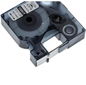 vhbw 1x Schriftband-Kassette Ersatz für Dymo 16953, S0718040 12mm Schwarz auf Weiß