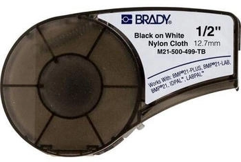 Brady M21-500-499-TB, Nylongewebe, f. Terminal Block, Schwarz auf Weiß, 12,7mm x 4,87m, permanent, endlos
