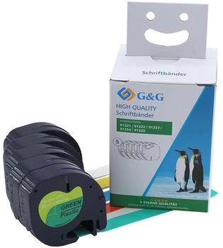 G&G Schriftband Bandfarbe: Weiß Schriftfarbe: Schwarz 12mm 4m | Y172093 (BM-D-G-91221-5)