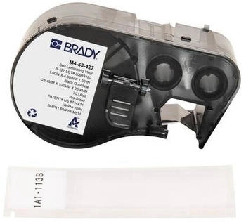 Brady selbstlaminierende Etiketten aus Vinyl, 25,4 mm x 101,6 mm, weiß/transparent, M4-53-427 (170754)