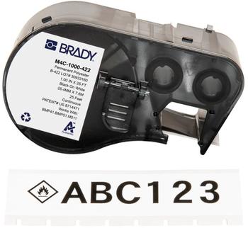 Brady Endlos-Etikett aus Polyester, 25,4 mm x 7,62 m, weiß, M4C-1000-422