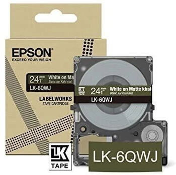 Epson C53S672090/LK-6QWJ DirectLabel-etikettes white on brown Khaki 24