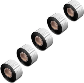 vhbw 5x Thermotransfer-Band kompatibel mit Datamax Honeywell I-4606e Drucker Etikettendrucker, Wischfest, 30 mm x 300 m, Wachs Harz Schwarz (149682489-24)