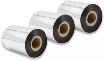 vhbw 3x Thermotransfer-Band kompatibel mit Zebra S400, S4M, S600 Drucker Etikettendrucker - Thermoband, Wischfest, 90 mm x 300 m, Wachs-Plus (145267583-27)