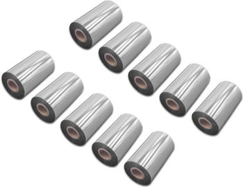 vhbw 10x wischfest Thermotransfer-Band schwarz 110mm 300m kompatibel mit Drucker Etikettendrucker Godex EZPI 1300, G500, G530, RT700, RT730 (149683071-5)