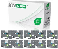 10x Schriftband kompatibel zu Brother TZE-231, Schwarz auf Weiss, 12mm x 8m