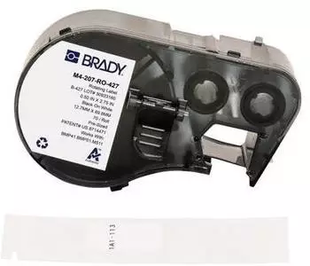 Brady selbstlaminierende Etiketten aus Vinyl, 12,7 mm x 69,85 mm, weiß/transparent, M4-207-RO-427 (170760)