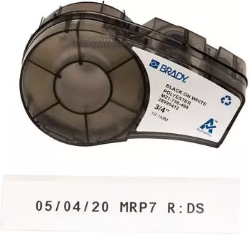 Brady M21-750-488 Lab Pal Band, Polyester, 19,1mm, Schwarz auf Wei&szlig; (M21-750-488)