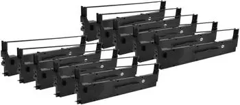 vhbw Druckerband für Nadeldrucker, schwarz, 10er-Pack (C13S015637)