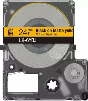 Epson LK-6YBJ Mattes Beschriftungsband 24mm, gelb/schwarz (C53S672076)