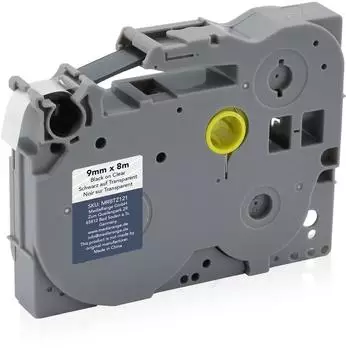 MediaRange Schriftbandkassette TZ-121/TZe-121 9mm, schwarz auf transparent (MRBTZ121)