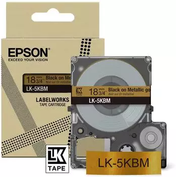 Epson LK-5KBM LabelWorks Band 18mm, schwarz auf metallic-gold (C53S672093)
