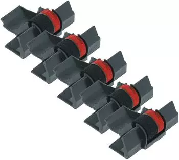 vhbw Farbrollen schwarz-rot für Taschenrechner/Registrierkasse, 5er-Pack (VHBW4251574610218)