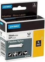 Dymo 9000484104, Dymo Schriftband B.19mm/L.3,5m flexibles Nylon schwarz auf wei&szlig;