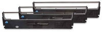 vhbw 3x Farbband Nylonband Tintenband für Nadeldrucker Epson LX 810, LX 850, LX-300, LX-300+, LX-300+II, LX-350 wie C13S015647