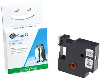 G&G Kompatibel mit Dymo D1/ 40913/ S0720680 Schriftband (9mm x 7m) Schwarz auf weiß