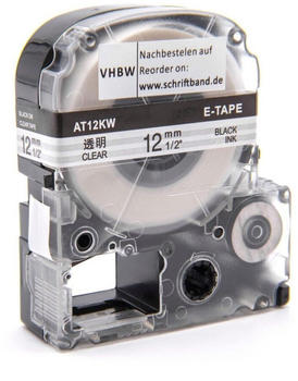 vhbw Schriftband 12mm kompatibel mit Epson LW-700, LW-300, LW-400, LW-500