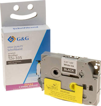 G&G Printing G&G kompatibel mit Brother TZe-335 weiß auf Schwarz