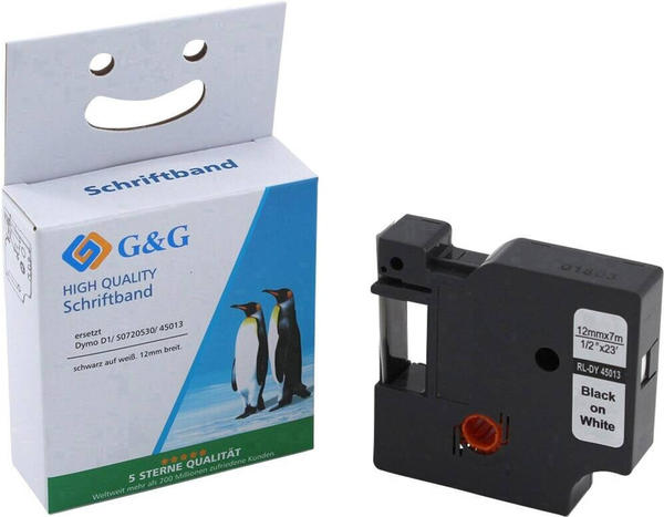 G&G Printing G&G kompatibel mit Dymo D1/ 45013/ S0720530 Schwarz auf weiß