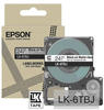 Epson LK-6TBJ, Epson Schrumpfschlauch LK-6TBJ schwarz auf matt transparent 24mm...