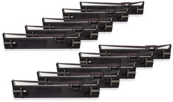 vhbw 10x Nylonband kompatibel mit Epson LQ-680, LQ-680K, LQ-690, LQ-690K, LQ680, LQ680K-II, LQ690 Ersatz für C13S015610