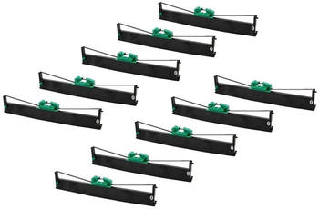 vhbw 10x Schriftband kompatibel mit Olivetti PR2 Plus, PRII schwarz
