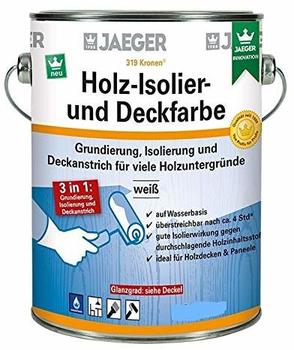 JAEGER 319 Kronen Holz Isolier- und Deckfarbe weiss matt 0,75 l