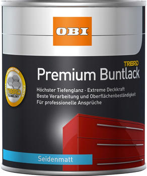 OBI Premium Buntlack Tribrid 125 ml Feuerrot seidenmatt