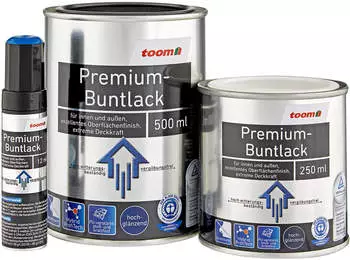 toom Premium-Buntlack hochglänzend 2 l signalweiß