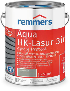 Remmers Aqua HK-Lasur 3in1 Grey Protect silbergrau 5l