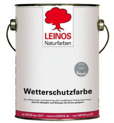 Leinos Wetterschutzfarbe 2,5 l Stahlgrau 850-401