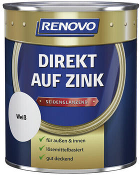 Renovo Direkt auf Zink seidengl&auml;nzend 750ml RAL 0095 weiss